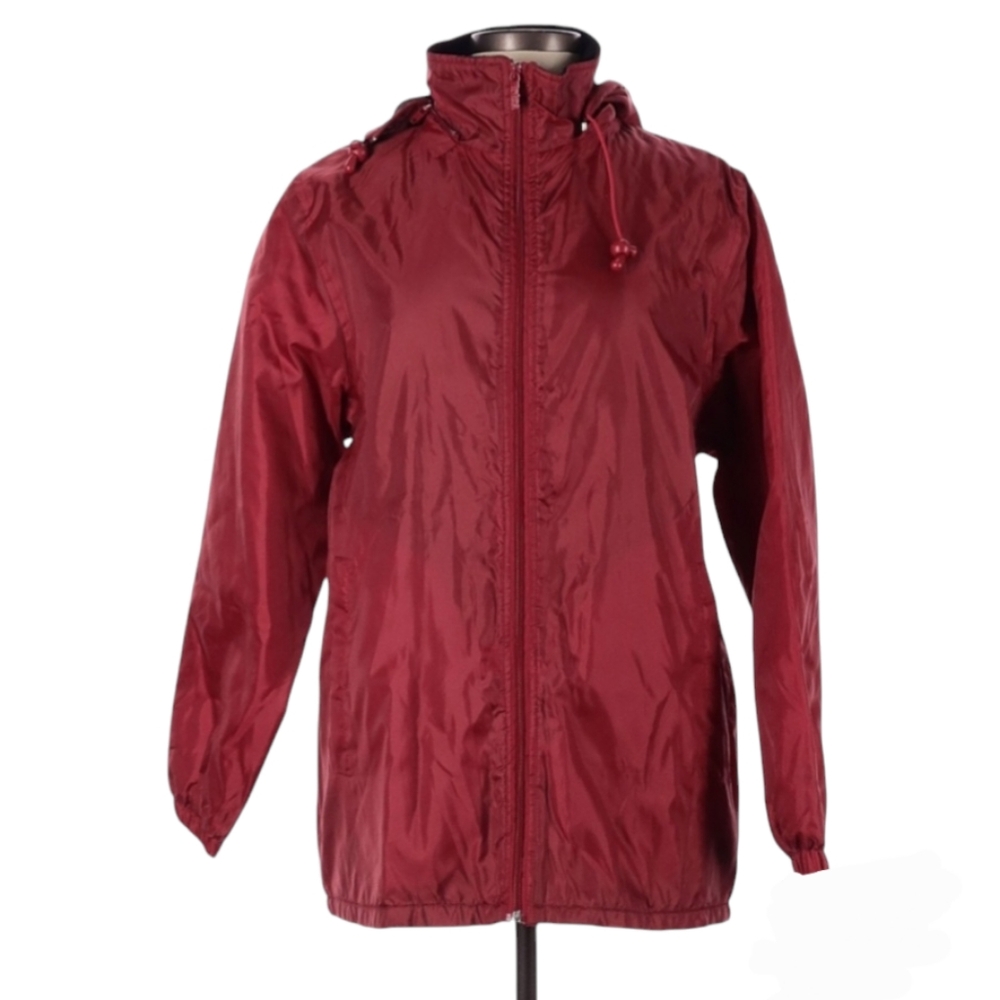 Totes Burgundy Three Season Fleece Lined Hooded Storm Jacket Women, Size Medium